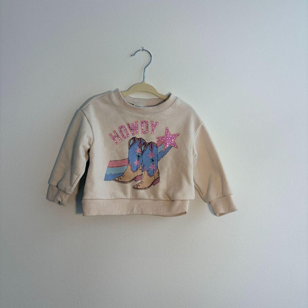 Rare-editions Cream and Tan Sweatshirt
